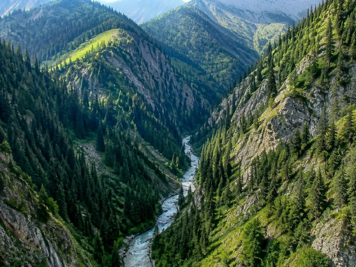 Aerial and aviation moments around Almaty